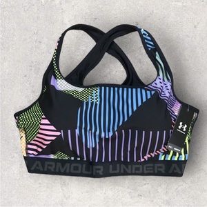 Under Armour Crossback Medium Support Printed Sports Bra 3X